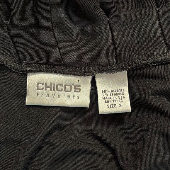 Chico’s Travelers Black Ruffle Front Cardigan XL - Picture 5 of 6